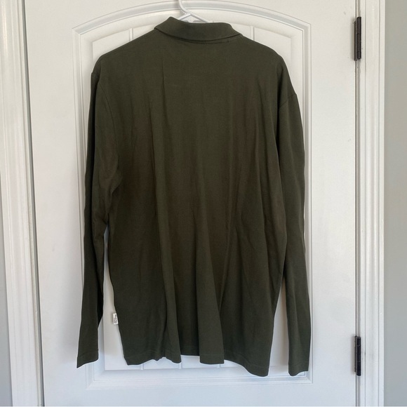 Selected Homme Men's Olive Green Long Sleeve Polo Shirt Size Large NWT - Picture 9 of 9